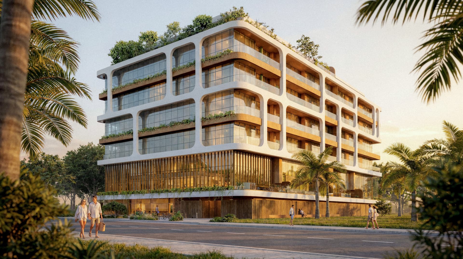 Fachada do Oceanfront Luxury vista da avenida